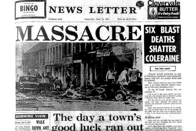 The News Letter immediately after the bombing