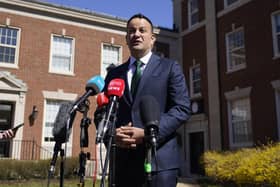 Taoiseach Leo Varadkar speaks to the media at Howard University Campus in Washington, DC, during his visit to the US for St Patrick's Day. Picture date: Thursday March 16, 2023.