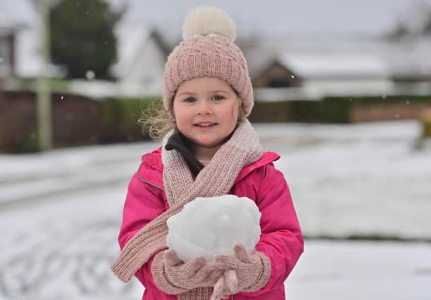 Grace Mallen enjoying the snow