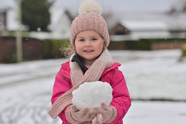Grace Mallen enjoying the snow