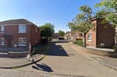 General view of Edwina Street just off the Shankill Road in Belfast