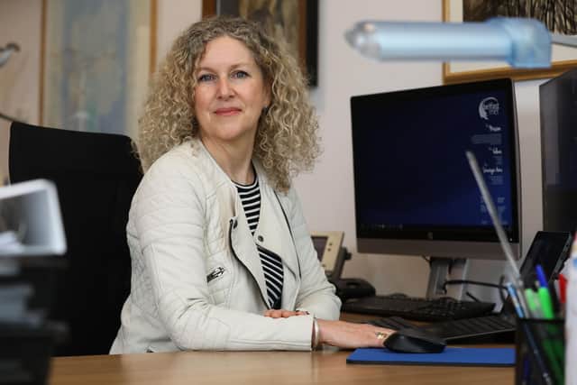 To mark the fourth annual Apprenticeship week, the Department for the Economy and Further Education Colleges are highlighting the importance of apprenticeships to generating economic growth in Northern Ireland. Pictured is Louise Warde Hunter, chair of the college principals’ group