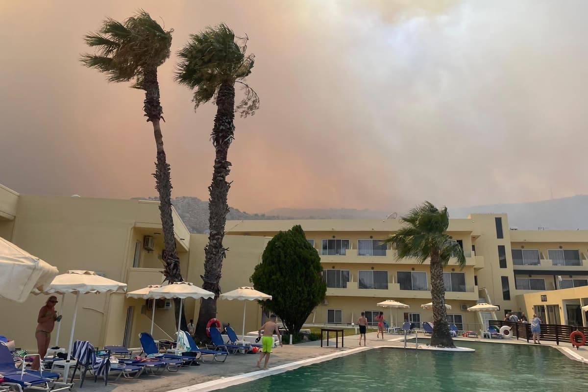 Northern Ireland woman told took pack a bag and go as wildfire sweeps across Rhodes