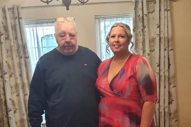 Jeanitta McCabe and her father Peter today. Both have been turned down for Troubles pensions.