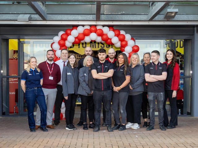 The team was all smiles as The Food Warehouse opened its doors in Bangor, marking the start of a new chapter for the store and its 50-strong local jobs boost