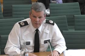 Chris Todd, Assistant Chief Constable, Police Service of Northern Ireland, answering questions in front of the Northern Ireland Affairs Select Committee, in the House of Commons
