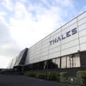 Thales weapons manufacturer in Belfast. Production at the weapons plant in Northern Ireland has doubled, and is set to double again following Russia's war in Ukraine. Thales UK operate two sites in the region - with high precision missiles designed and produced at a plant in east Belfast, and final missile assembly at another plant in Crossgar