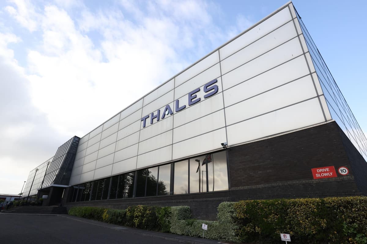 Thales UK operate two sites in NI – in east Belfast, and another plant in Crossgar