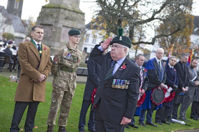 PACEMAKER BELFAST  13/11/2022
Jimmy Norman, laid a wreath on behalf of  Comber Royal British Legion.