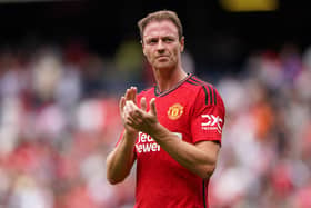 Northern Ireland international Jonny Evans was pleased by Manchester United's hard-fought, morale-boosting point at Liverpool on Sunday as Erik ten Hag's men blocked out the memories of last season's 7-0 Anfield annihilation. (Photo by Andrew Milligan/PA Wire).