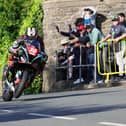 Peter Hickman lapped at over 134mph in qualifying at the Isle of Man TT on the Monster Energy by FHO Racing BMW