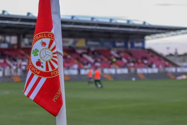 Portadown have been handed a £750 fine by the Irish FA. Credit: Portadown FC