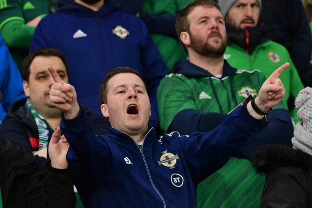 Northern Ireland fans singing at the National Stadium