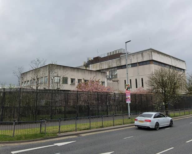 The BT telephone exchange in Enniskillen. The company has announced that it plans to close a call centre in the town with the loss of up to 300 jobs.Photo: Googlemaps