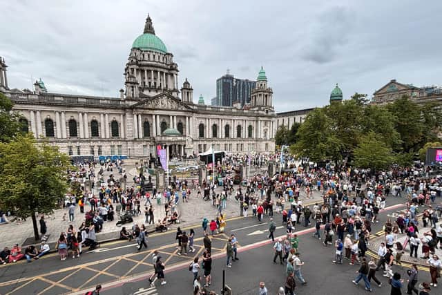 Parts of Belfast city centre were pedestrianised during the recent fleadh