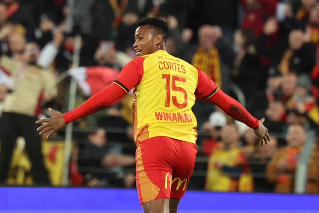 Colombian midfielder Oscar Cortes - who has joined Rangers on loan - in action for Lens