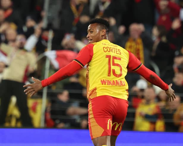Colombian midfielder Oscar Cortes - who has joined Rangers on loan - in action for Lens