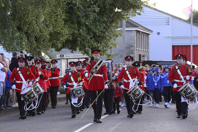 The parade started at Coleraine Town Hall at The Diamond and proceed through its traditional route before arriving at the Showgrounds for the Welcoming Ceremony