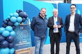 Northern Ireland vehicle conversion firm TBC Conversions (TBC) has become a Ford Pro Certified Partner. Pictured is Gareth Pinkerton, engineering manager at TBC Conversions, Terence Donnelly, Group executive chairman at Donnelly Group and Donavon McKillen, managing director at TBC Conversions