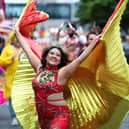 Taking part in the Belfast Mela Carnival Parade. Photo by Kelvin Boyes / Press Eye.