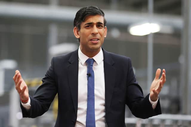 Prime Minister Rishi Sunak holds a Q&A session with local business leaders during a visit to Coca-Cola HBC in Lisburn, Co Antrim in Northern Ireland today.