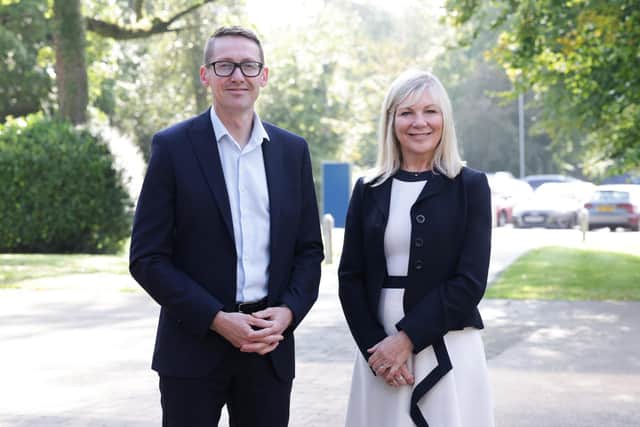 New Business Energy Taskforce to facilitate the green transition. Pictured is Alan Campbell, chief executive, SONI and Suzanne Wylie, chief executive, NI Chamber