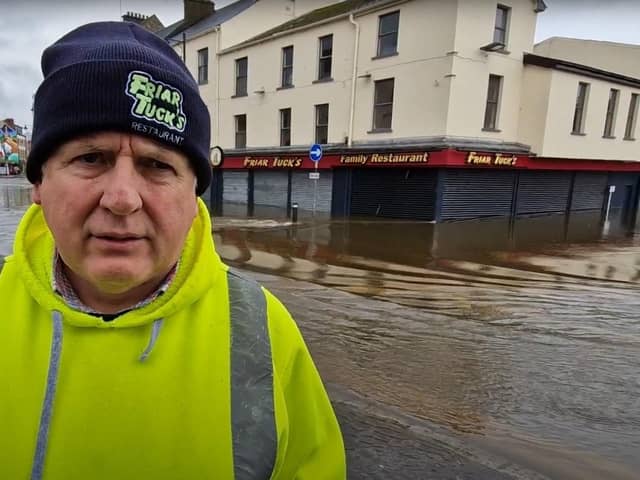 Brendan Downey, director of Friar Tucks restaurants, was devastated to find his business flooded at Sugar Island in Newry when the local canal burst its banks at the start of the month. Now, however, he says there is light at the end of the tunnel, thanks to "amazing" help from family, friends and business associates.