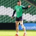Ireland's Hugo Keenan during a training session at the Aviva Stadium in Dublin