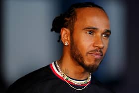 Mercedes' Lewis Hamilton during a preview day ahead of the Bahrain Grand Prix on Thursday.