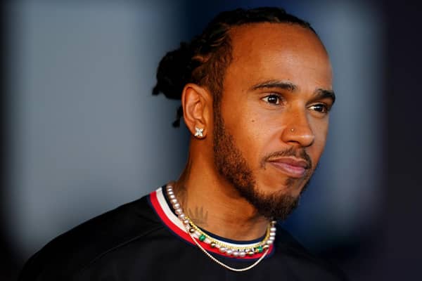 Mercedes' Lewis Hamilton during a preview day ahead of the Bahrain Grand Prix on Thursday.