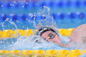 Team Ireland's Daniel Wiffen in the men's 800m freestyle heats at Qatar's World Aquatics Championships. (Photo by Adam Pretty/Getty Images)