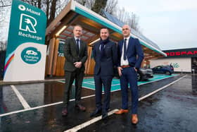 Pictured is Kevin Paterson, retail manager NI The Maxol Group, Brian Donaldson, CEO The Maxol Group and Ciaran McNally, chief retail officer, The Maxol Group