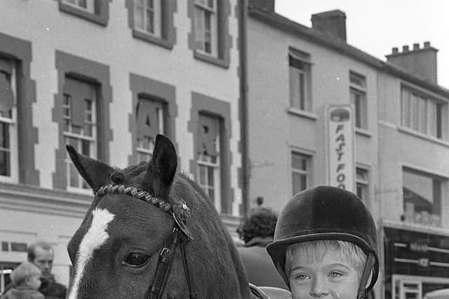 Pictured at the end of September 1992 at the Dromore Horse Fair is a proud Sarah Moore from Ballynahinch, with pony Suzie after winning first prize in the under-eights class at the fair. Picture: News Letter archives/Darryl Armitage