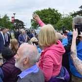 The crowd hoping to get a glimpse of the royal couple at Hazelbank Park last week. Royal visits should not be used as a diversion. Picture: Arthur Allison/Pacemaker Press.