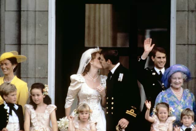 The Duke and Duchess of York on their wedding day in 1986.