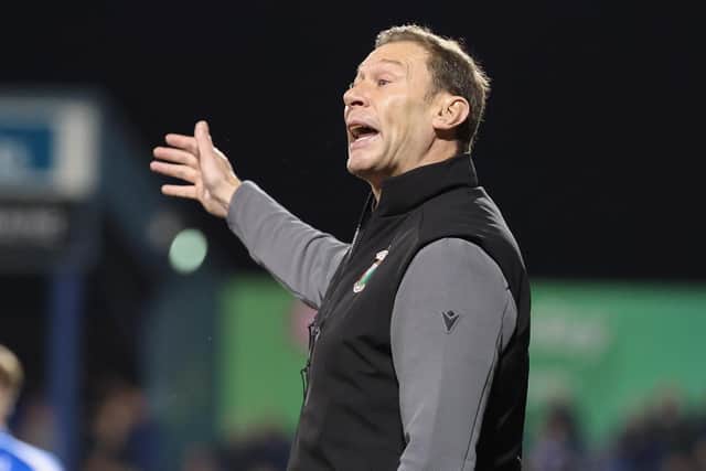 Duncan Ferguson made his Irish League debut as Glentoran manager on Friday against Coleraine. (Photo by Desmond Loughery/Pacemaker Press)