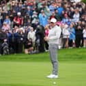 Rory McIlroy reacts to a missed putt on the 9th green on day one of the Amgen Irish Open at The K Club, Ireland. (Photo by Brian Lawless/PA Wire)