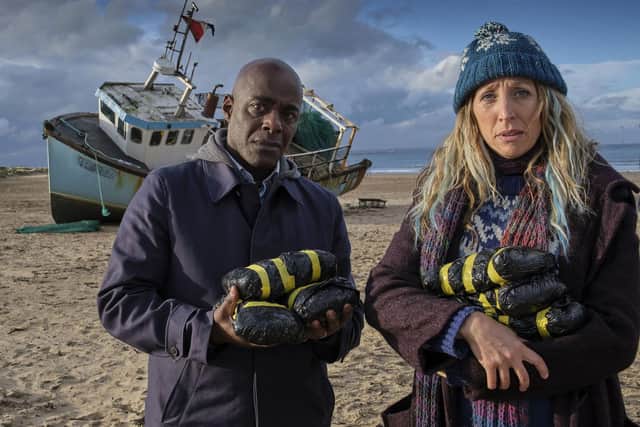 Paterson Joseph as Samuel and Daisy Haggard as Janet in The Boat Story