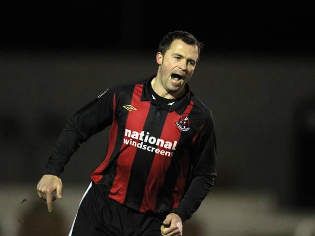 David Rainey, pictured as a player in 2013, has accepted the role of Crusaders assistant manager. (Photo by by Darren Kidd/Presseye.com)