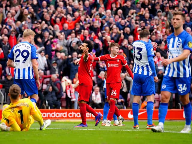 Mohamed Salah scored the winner as Liverpool beat Brighton 2-1 at Anfield to return to the top of the Premier League