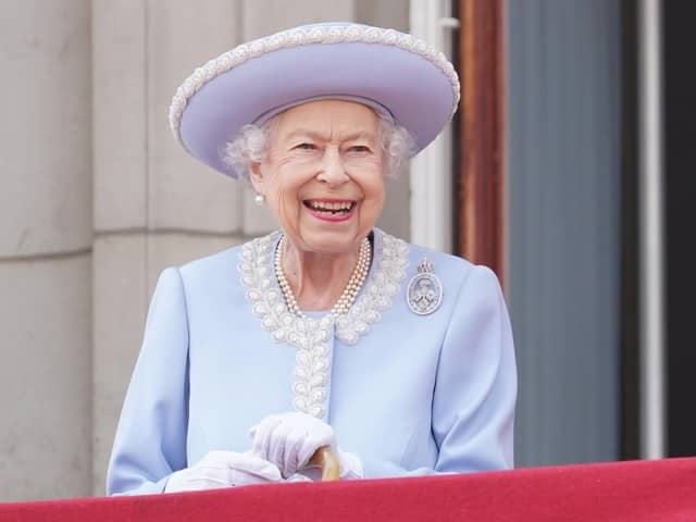 Queen Elizabeth II watches from the balcony during the Trooping the Colour ceremony at Horse Guards Parade, central London.