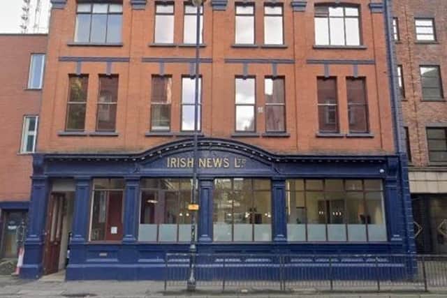 The Irish News building on Belfast's Fleet Street, Donegall Street. The newspaper left the premises on Thursday May 25 2023. Ben Lowry worked there, and at the Belfast Telegraph nearby. The News Letter was once further down the road. Pic from Google streemaps