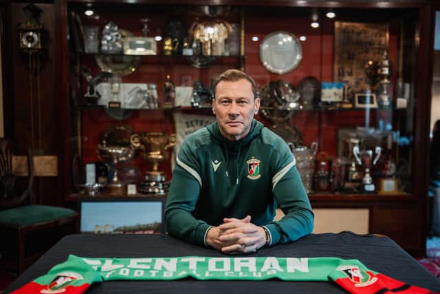 Duncan Ferguson has kicked off life as Glentoran manager by declaring his trophy ambitions. (Photo by Pacemaker Press)