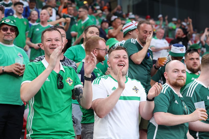 Northern Ireland cheer on Michael O'Neill's side in Copenhagen