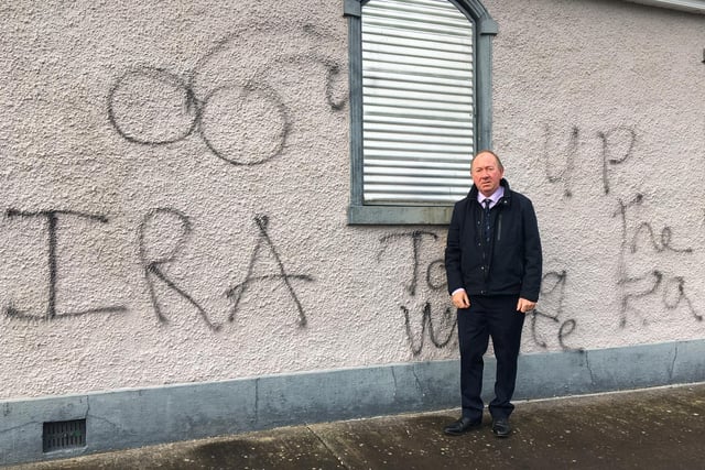 Willie Irwin  DUP MLA pictured at the Orange Hall on Crosskeys Road, Keady.