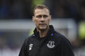 Everton legend Duncan Ferguson is set to become Glentoran's new manager. (Photo by OLI SCARFF / AFP via Getty Images)