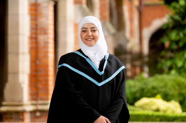 Shefaa Al Deek has graduated from Queen's with a First Class Honours in Software Engineering with Placement from the School of Electronics, Electrical Engineering and Computer Science.