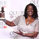 Actress Sharon D Clarke with the Best Actress in a Musical  award at the Olivier Awards at the Royal Albert Hall in London in 2019. She is the star of the new Channel 5 police drama Ellis, which was filming in Dromore Co Down. Photo: PA