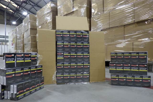 Undated handout photo issued by HM Revenue and Customs (HMRC) of more than 10 million illegal cigarettes have been seized at Belfast Port. The seizure by HMRC represented around £5.3 million in unpaid taxes. Issue date: Monday June 26, 2023. PA Photo: HMRC/PA Wire