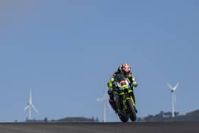 Jonathan Rea finished third in the opening race of the weekend at the penultimate round of the World Superbike Championship at Portimao in Portugal on Saturday
